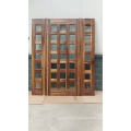 china solid wood doors factory best price entrance solid wood door with grille made of black walnut